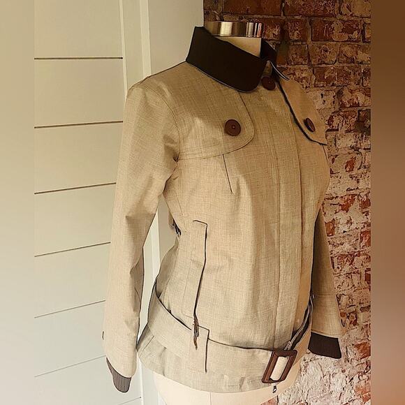 Women’s Holden Outerwear Ski Snowboard Jacket Belted Beige Brown Size M … - Picture 2 of 7